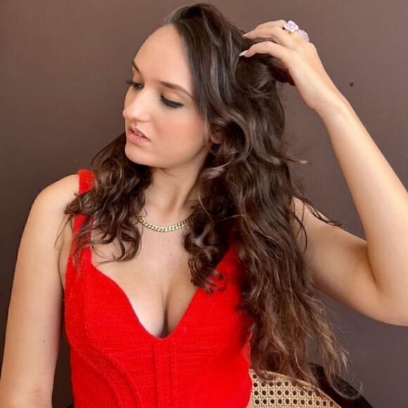 ZARA TEXTURED CORSET TOP RED BUSTIER NWT - Picture 3 of 5